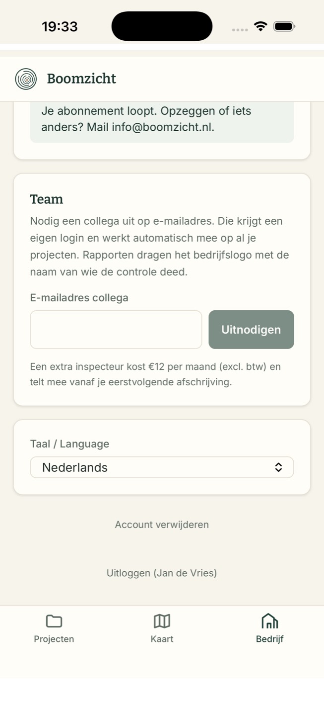 Het teamblok waar je een collega uitnodigt op e-mailadres